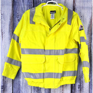 Bulwark Jacket Mens Large Hi-Viz Flame Resistant Reflective 31 ATPV Class 3